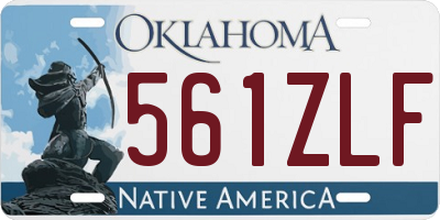 OK license plate 561ZLF