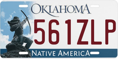 OK license plate 561ZLP