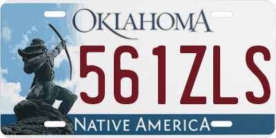 OK license plate 561ZLS