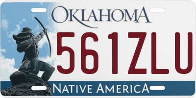 OK license plate 561ZLU