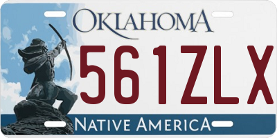 OK license plate 561ZLX