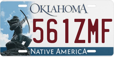 OK license plate 561ZMF