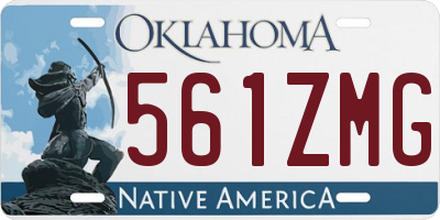 OK license plate 561ZMG
