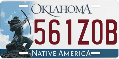 OK license plate 561ZOB