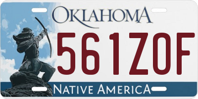 OK license plate 561ZOF