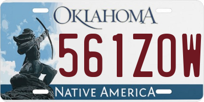 OK license plate 561ZOW