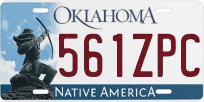 OK license plate 561ZPC
