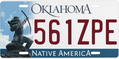OK license plate 561ZPE