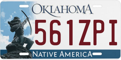 OK license plate 561ZPI