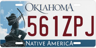 OK license plate 561ZPJ