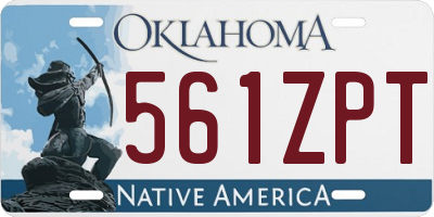 OK license plate 561ZPT