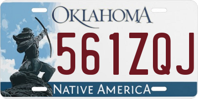 OK license plate 561ZQJ