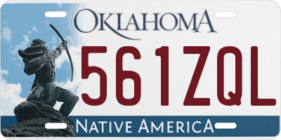 OK license plate 561ZQL