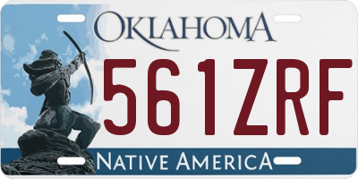 OK license plate 561ZRF