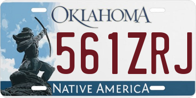 OK license plate 561ZRJ