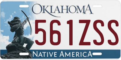 OK license plate 561ZSS