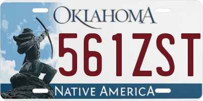 OK license plate 561ZST