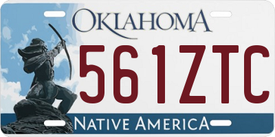 OK license plate 561ZTC