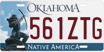 OK license plate 561ZTG