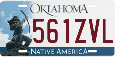 OK license plate 561ZVL