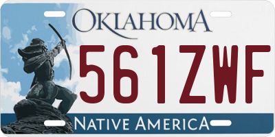 OK license plate 561ZWF