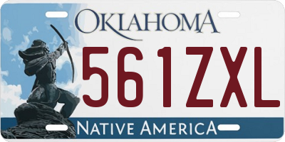 OK license plate 561ZXL