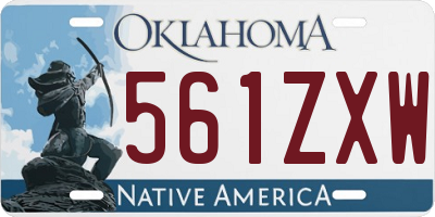 OK license plate 561ZXW