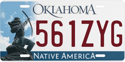 OK license plate 561ZYG