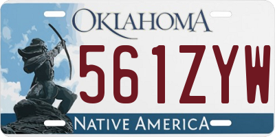 OK license plate 561ZYW