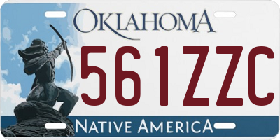 OK license plate 561ZZC