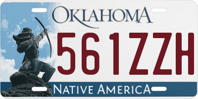 OK license plate 561ZZH