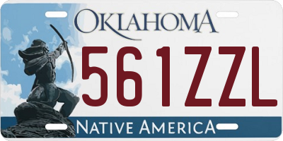 OK license plate 561ZZL
