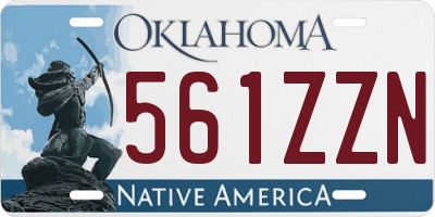OK license plate 561ZZN