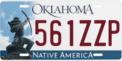 OK license plate 561ZZP