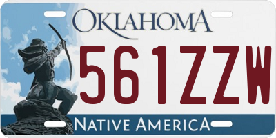 OK license plate 561ZZW