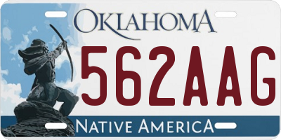 OK license plate 562AAG