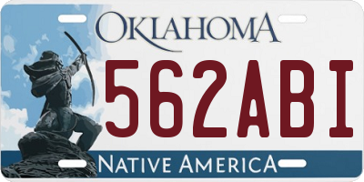 OK license plate 562ABI