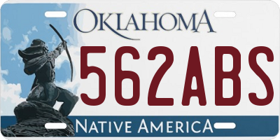 OK license plate 562ABS