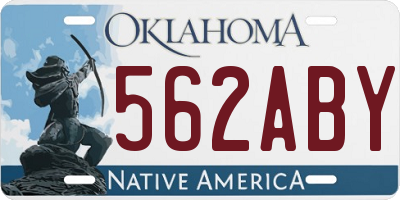 OK license plate 562ABY