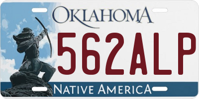OK license plate 562ALP