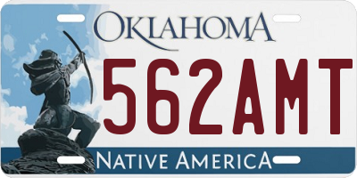 OK license plate 562AMT