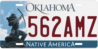 OK license plate 562AMZ