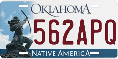 OK license plate 562APQ