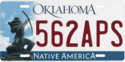 OK license plate 562APS