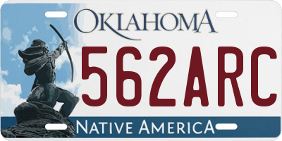 OK license plate 562ARC