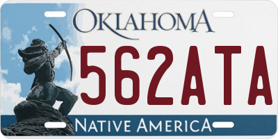 OK license plate 562ATA