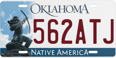 OK license plate 562ATJ