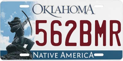 OK license plate 562BMR