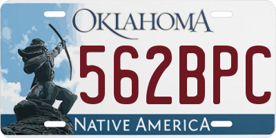 OK license plate 562BPC