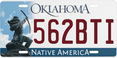 OK license plate 562BTI